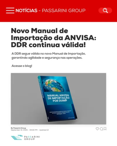 ANVISA confirma continuidade das importações diretas via DDR